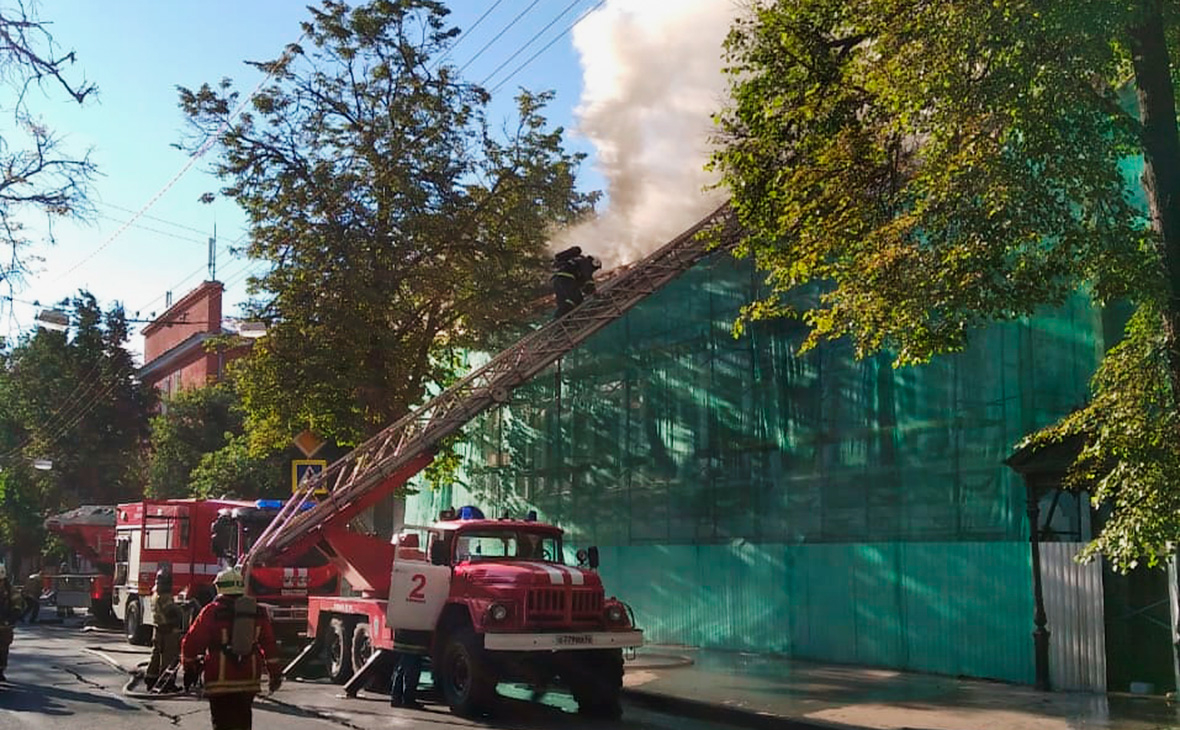 Пожар 25 июня в литературном музее А.М. Горького в Нижнем Новгороде