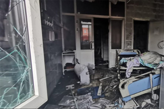 Пожар в ночь на 9 июня в Рязани в областной клинической больнице имени Н.А. Семашко