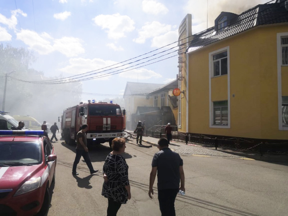 Пожар 29 июня в хинкальной в Раменском в Московской области