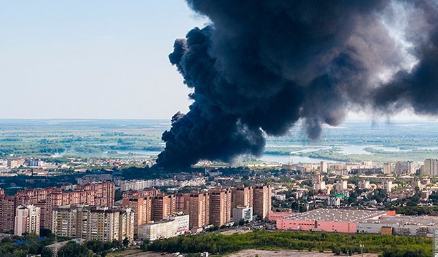 Пожар 13 июля на складе с лакокрасочными материалами в Самаре